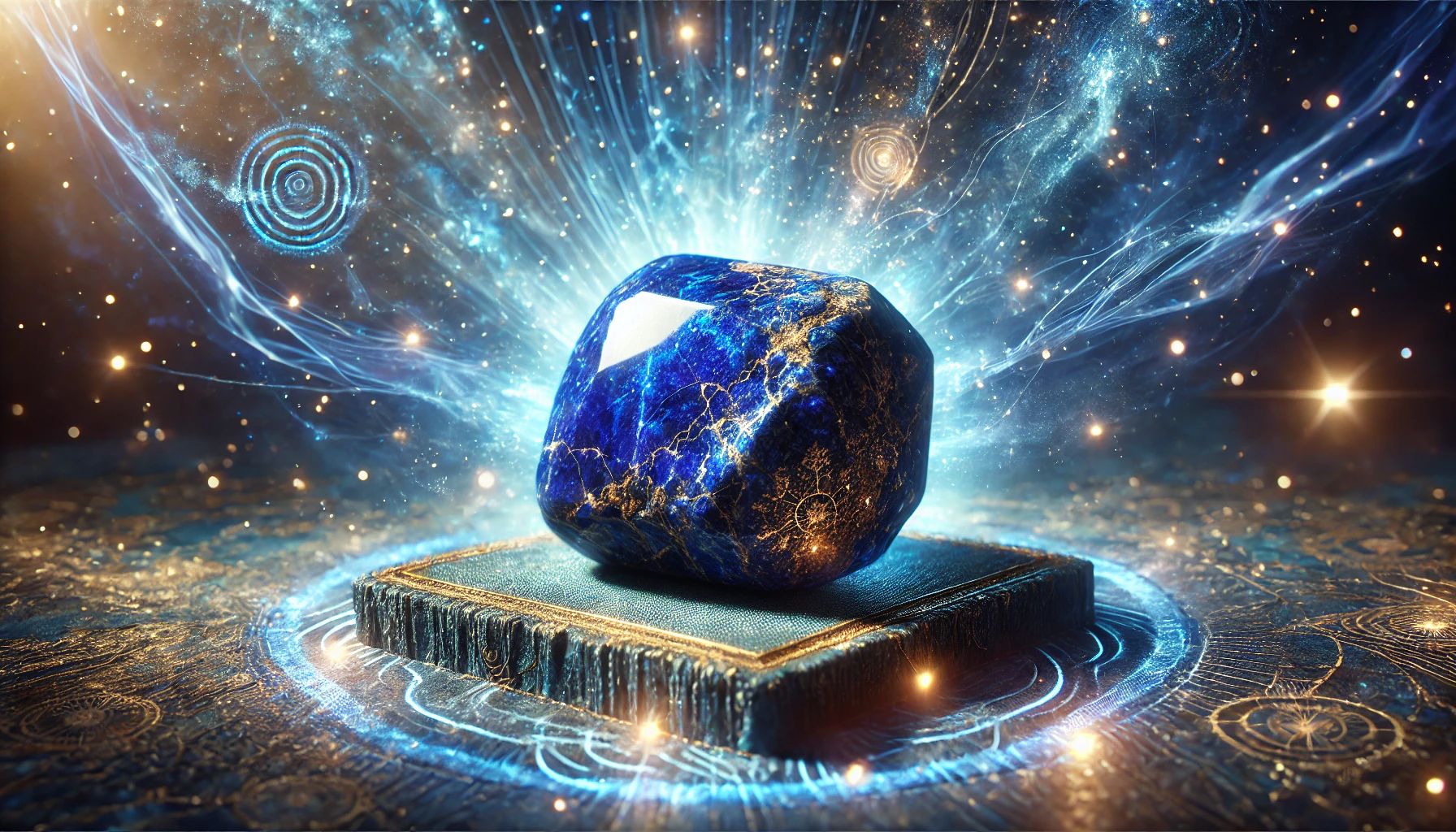 DALL%C2%B7E 2025 01 27 22.42.24 A highly detailed depiction of a mystical lapis lazuli stone featuring its deep royal blue color with golden flecks and intricate natural patterns r - ラピスラズリは持ち主を選ぶ？その真実と効果を徹底解説